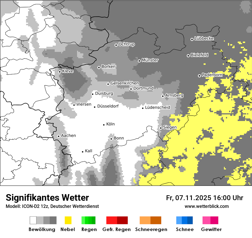 Modellkarten Signifikantes Wetter