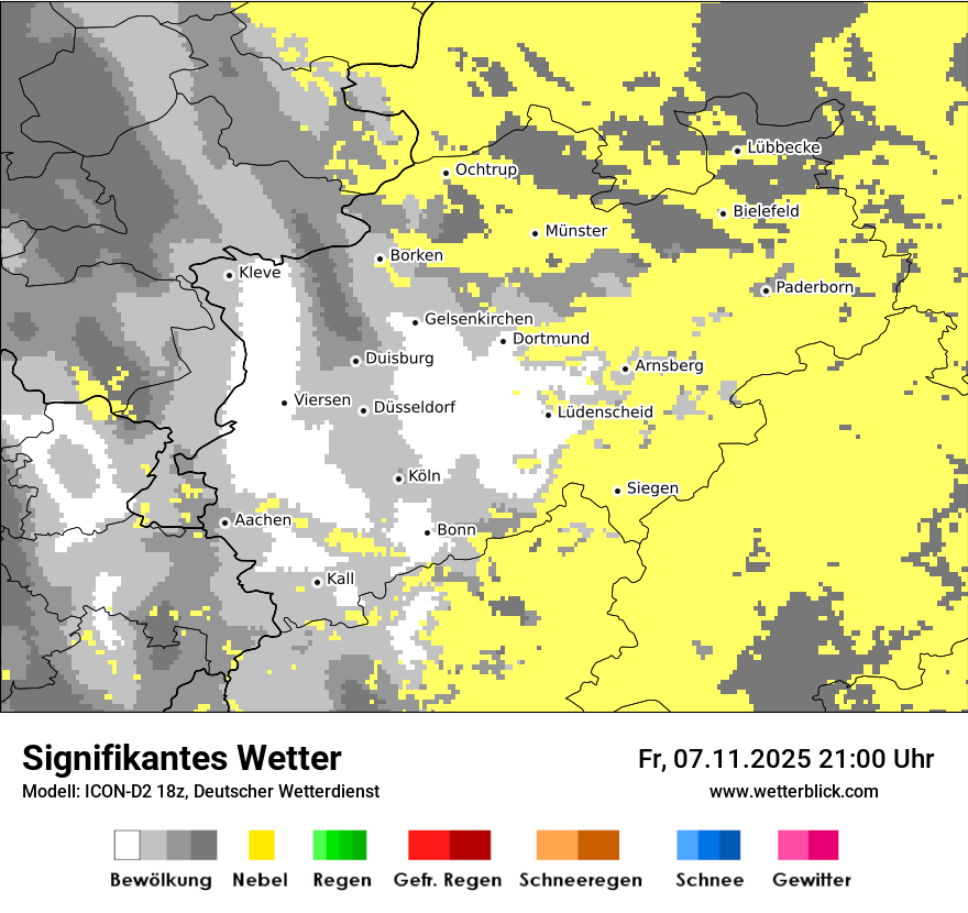 Modellkarten Signifikantes Wetter