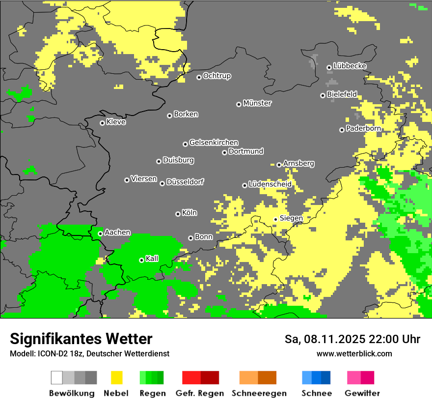 Modellkarten Signifikantes Wetter
