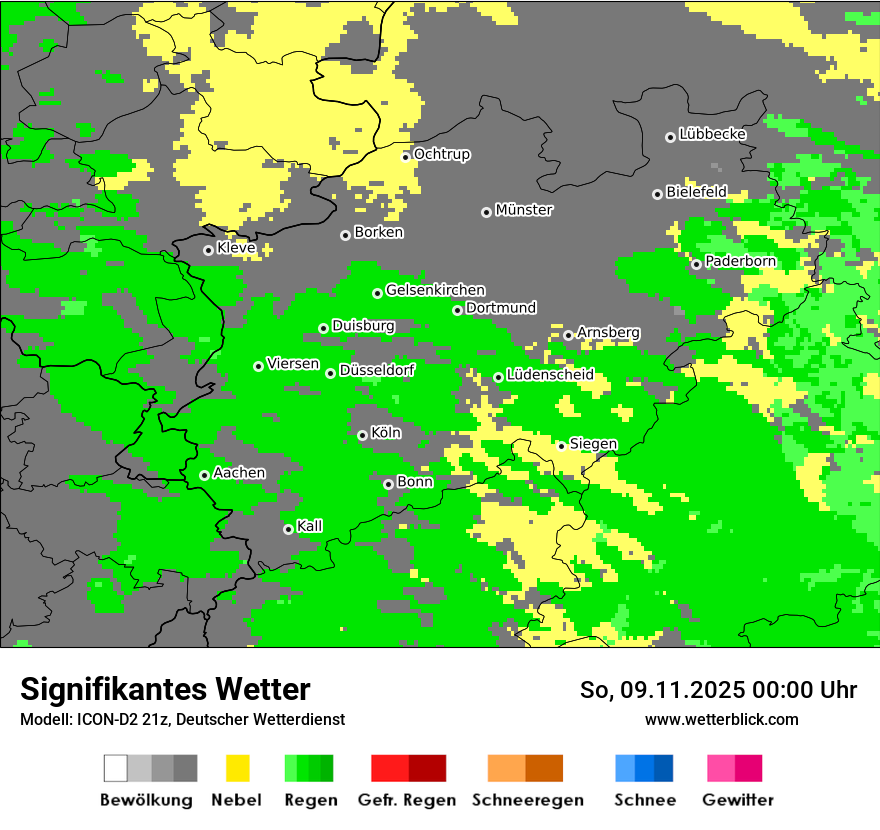 Modellkarten Signifikantes Wetter