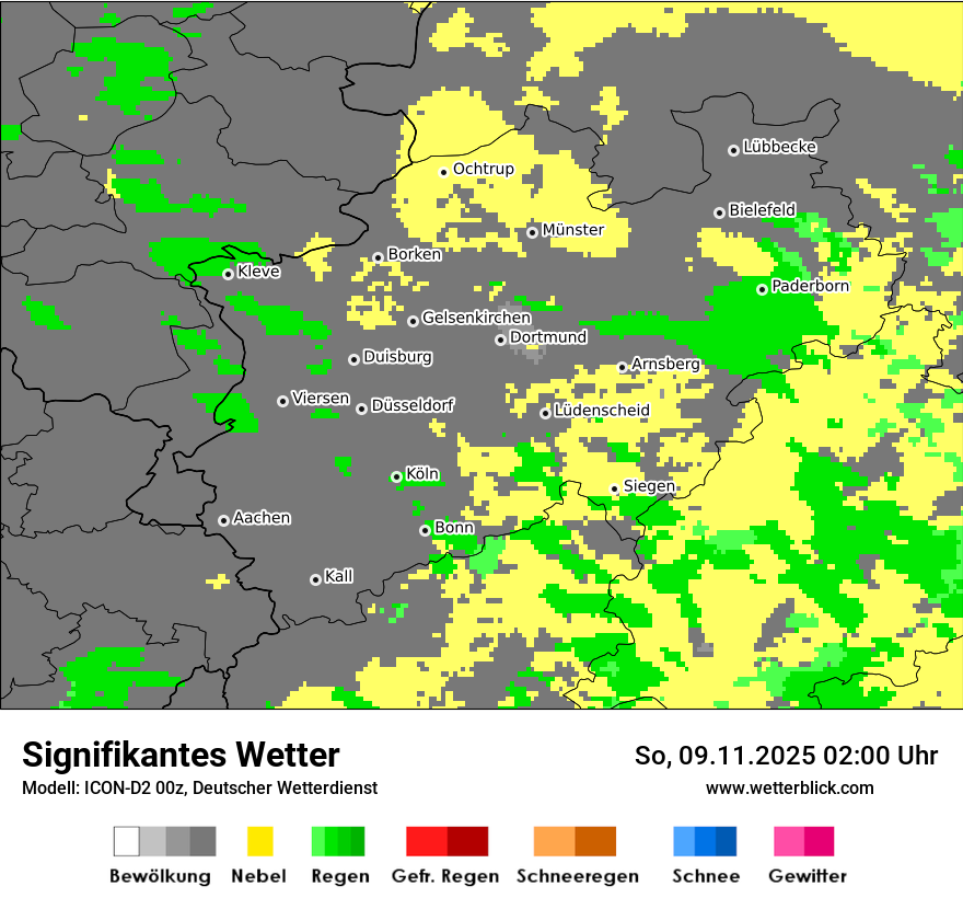 Modellkarten Signifikantes Wetter