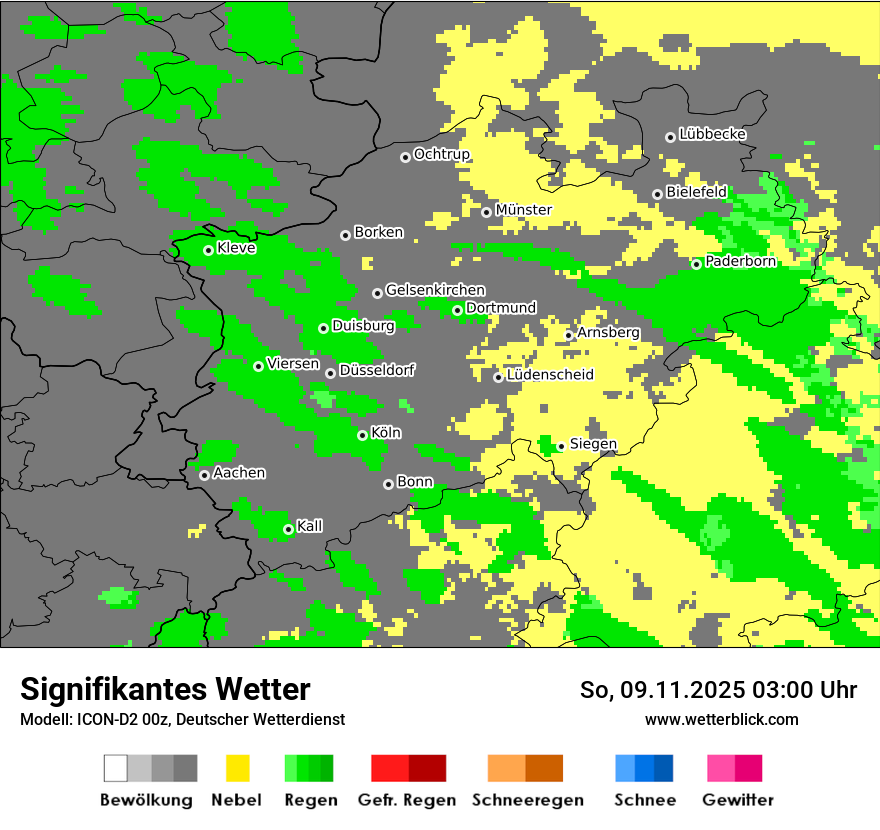 Modellkarten Signifikantes Wetter