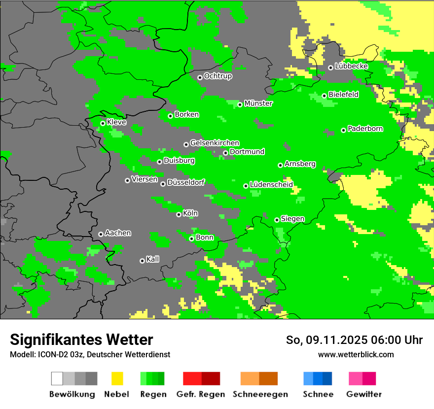 Modellkarten Signifikantes Wetter
