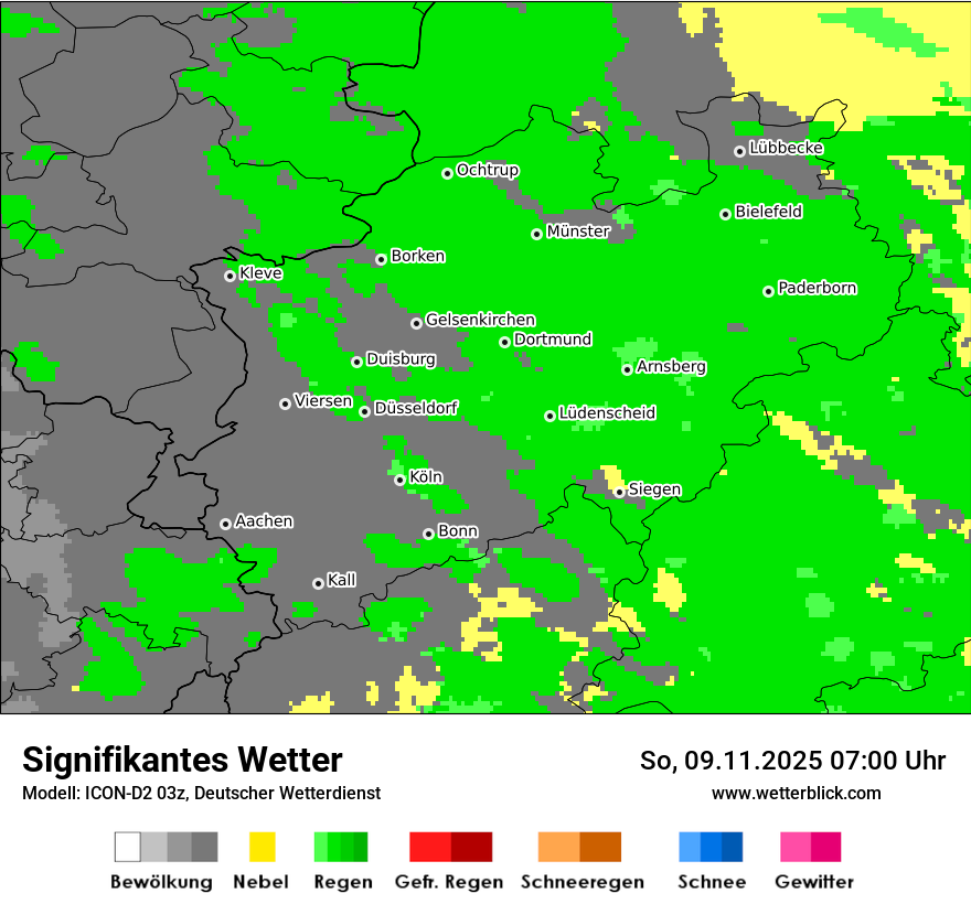 Modellkarten Signifikantes Wetter