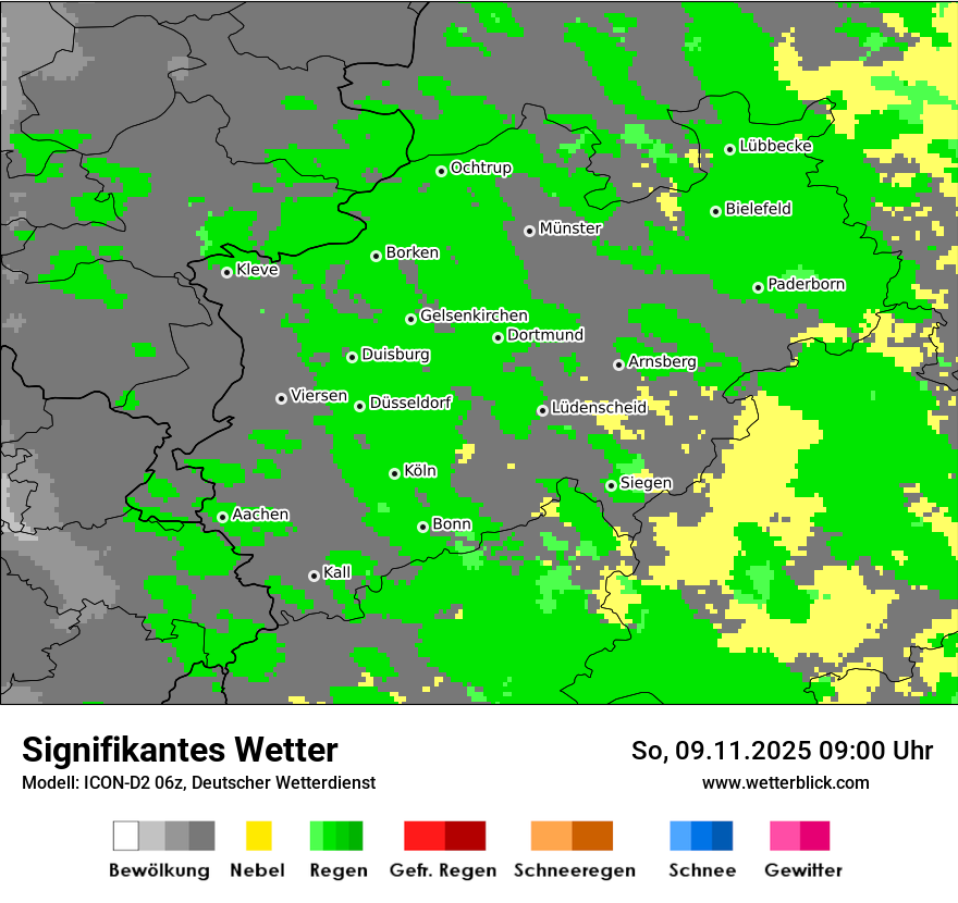 Modellkarten Signifikantes Wetter