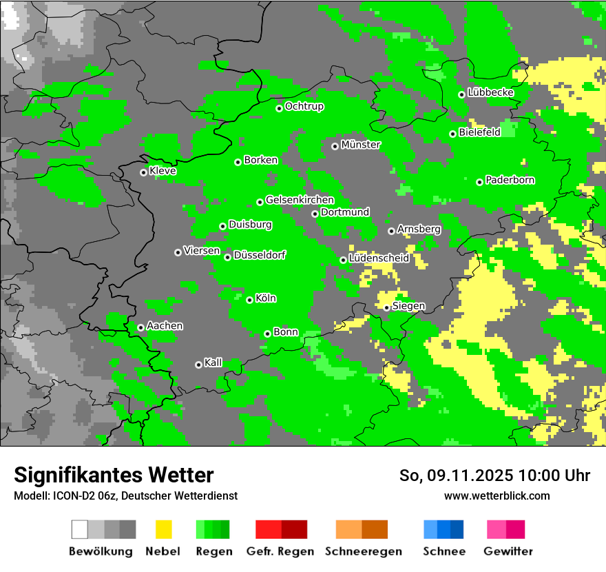 Modellkarten Signifikantes Wetter