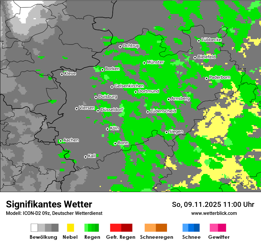 Modellkarten Signifikantes Wetter