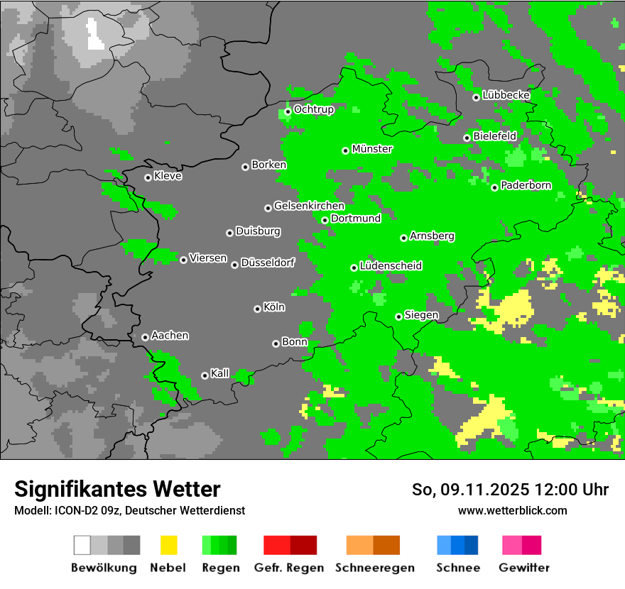 Modellkarten Signifikantes Wetter