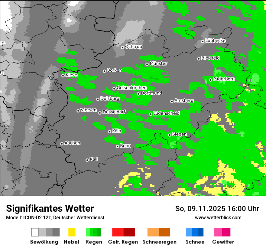 Modellkarten Signifikantes Wetter