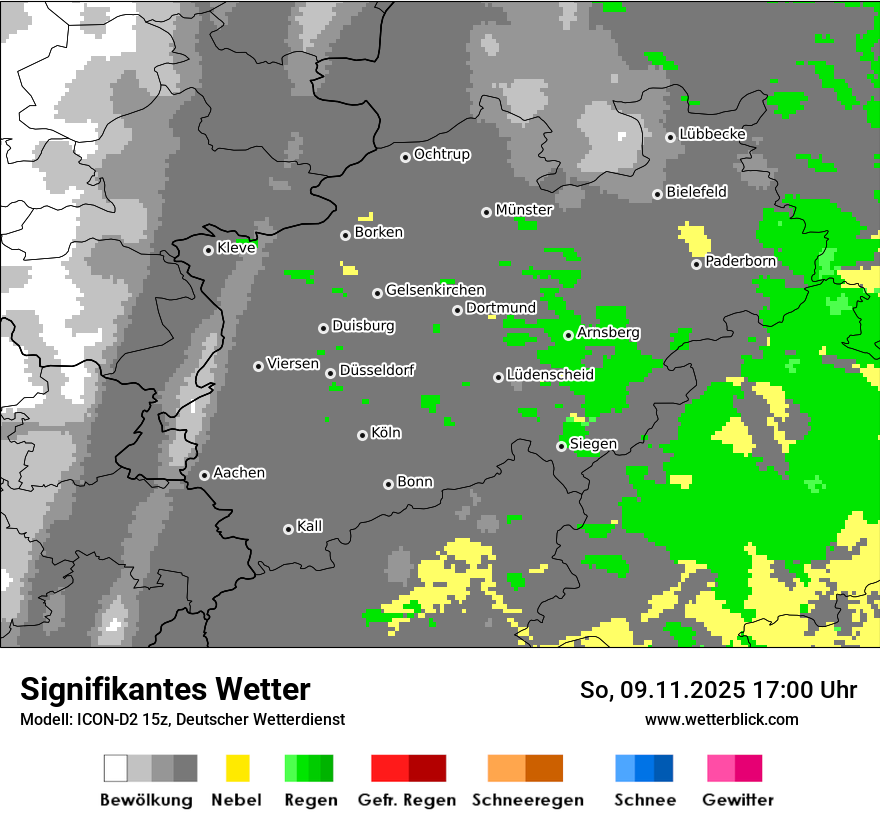 Modellkarten Signifikantes Wetter