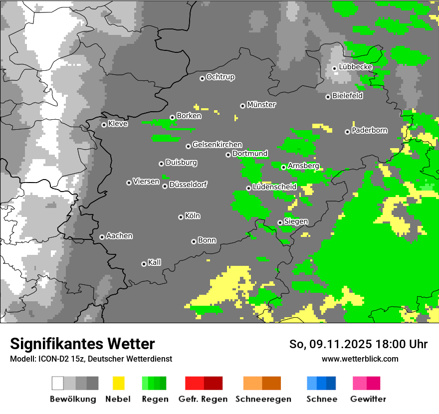 Modellkarten Signifikantes Wetter