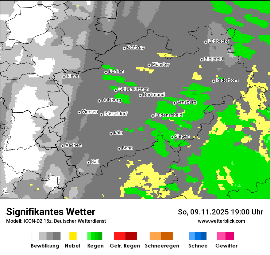 Modellkarten Signifikantes Wetter