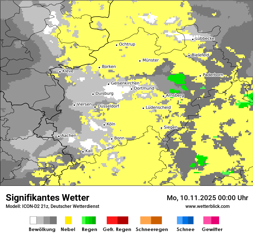 Modellkarten Signifikantes Wetter
