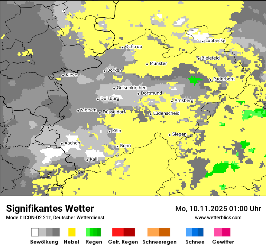 Modellkarten Signifikantes Wetter