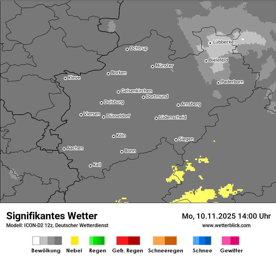 Modellkarten Signifikantes Wetter