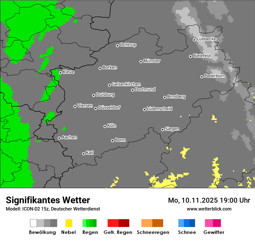 Modellkarten Signifikantes Wetter