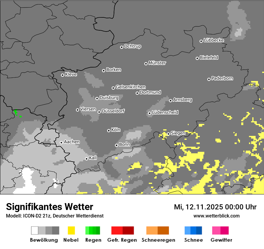 Modellkarten Signifikantes Wetter