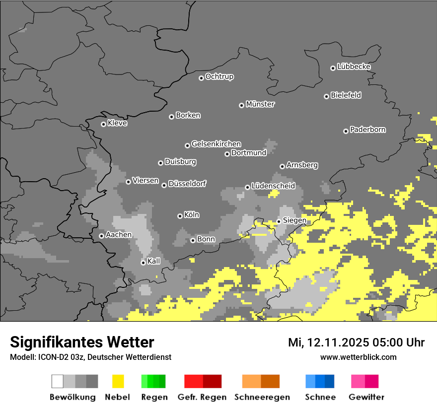 Modellkarten Signifikantes Wetter