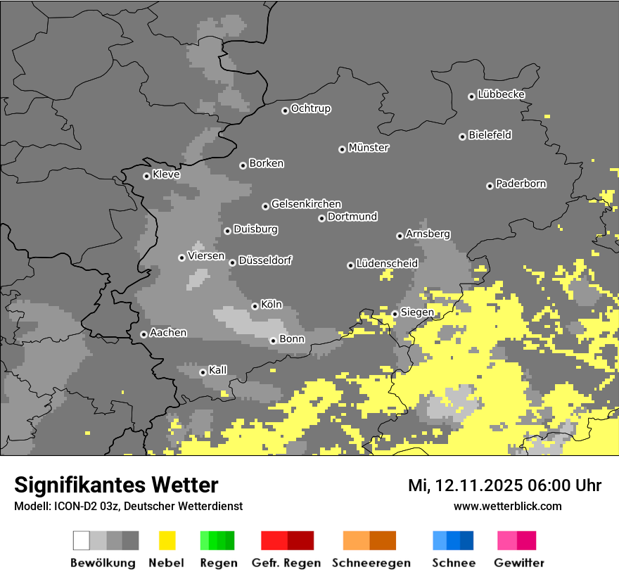 Modellkarten Signifikantes Wetter