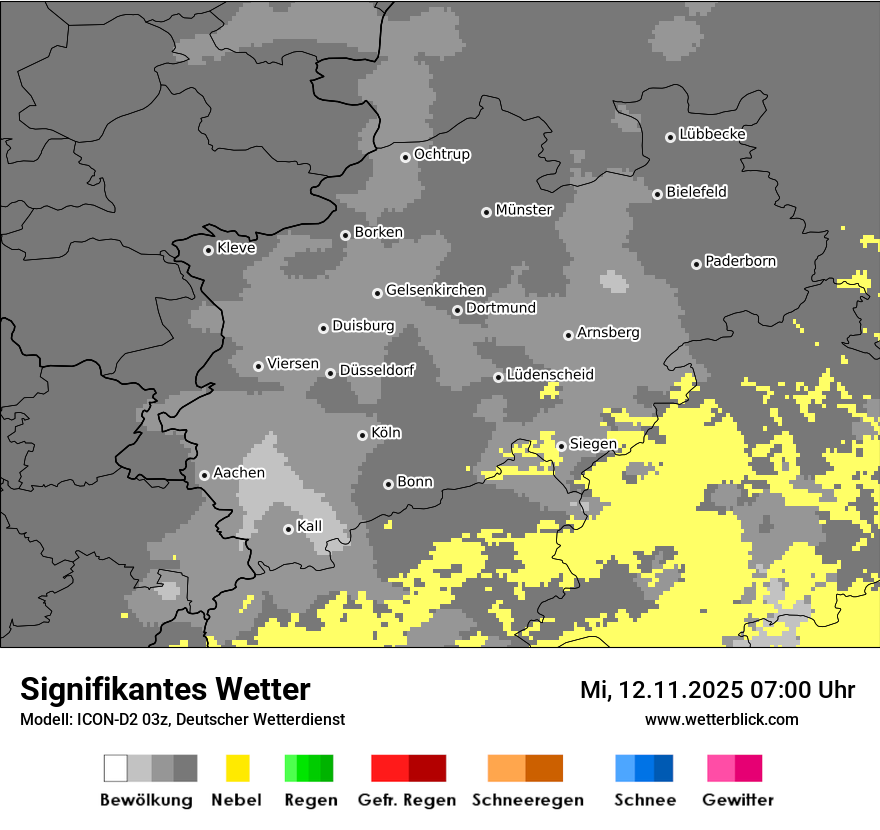 Modellkarten Signifikantes Wetter