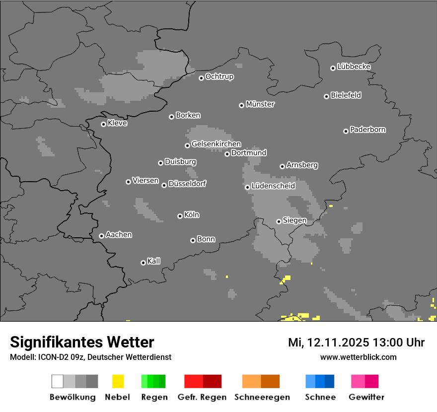 Modellkarten Signifikantes Wetter