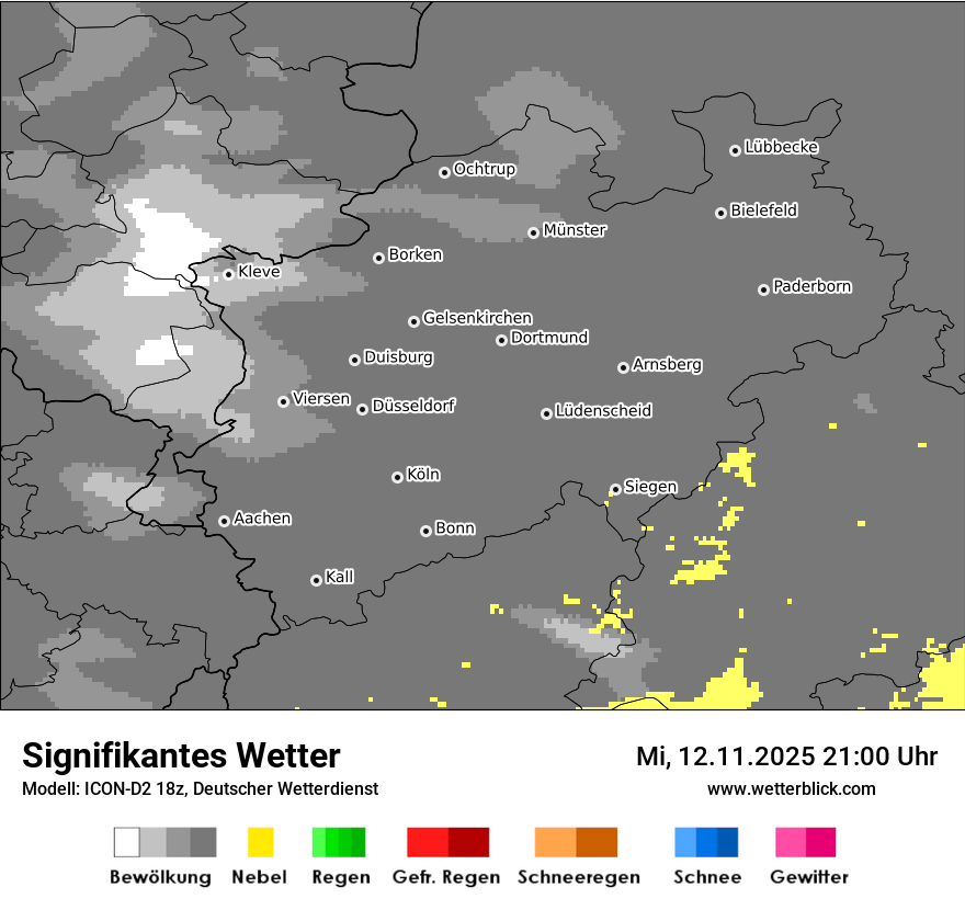 Modellkarten Signifikantes Wetter