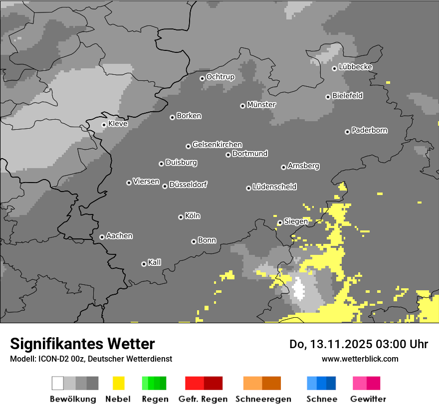 Modellkarten Signifikantes Wetter