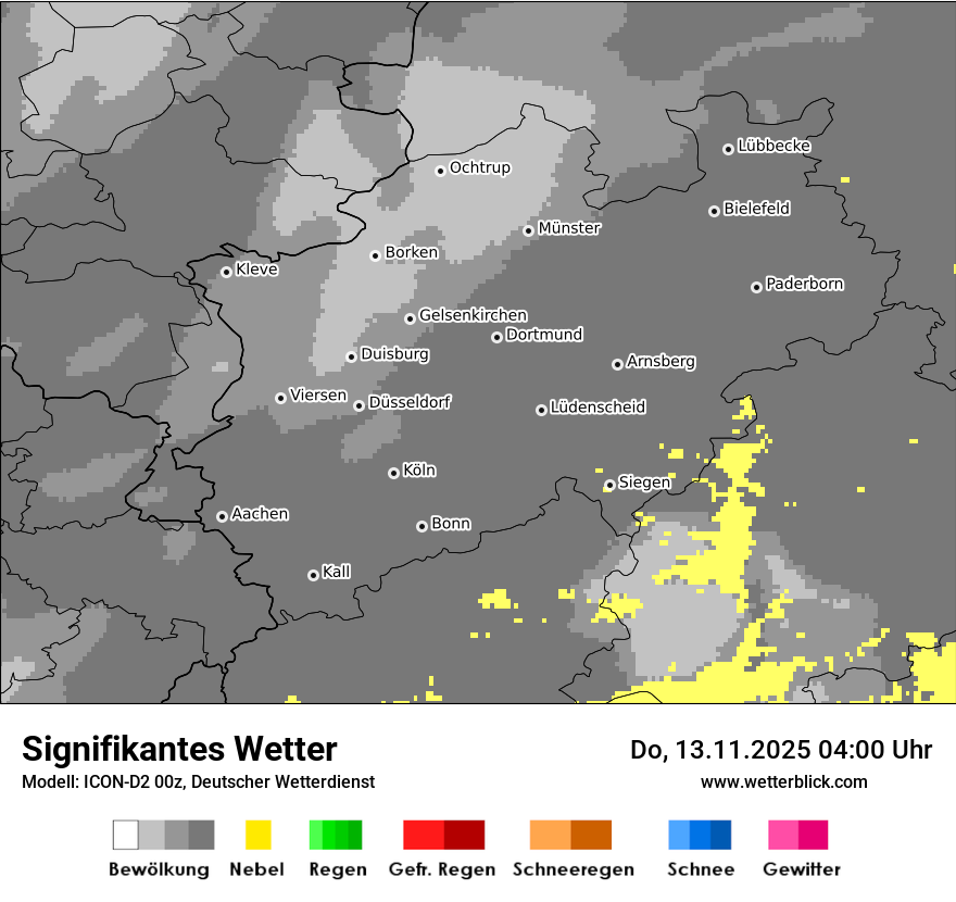 Modellkarten Signifikantes Wetter