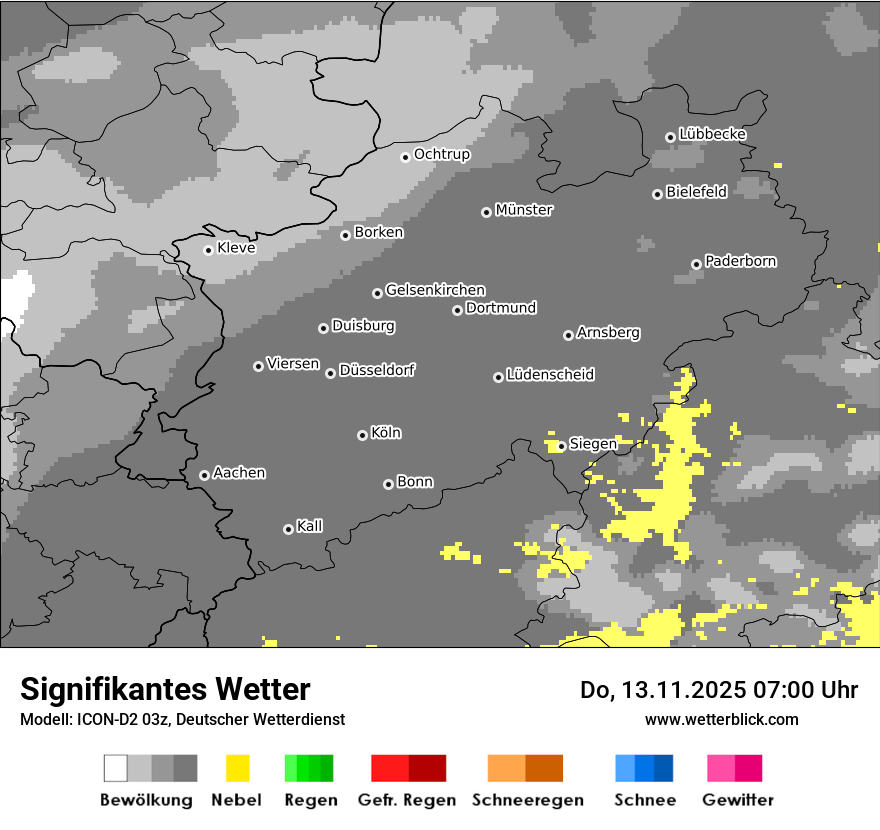 Modellkarten Signifikantes Wetter