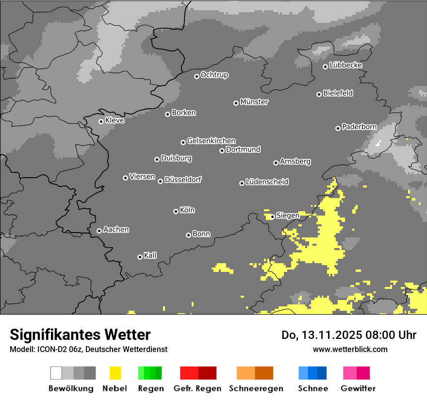 Modellkarten Signifikantes Wetter