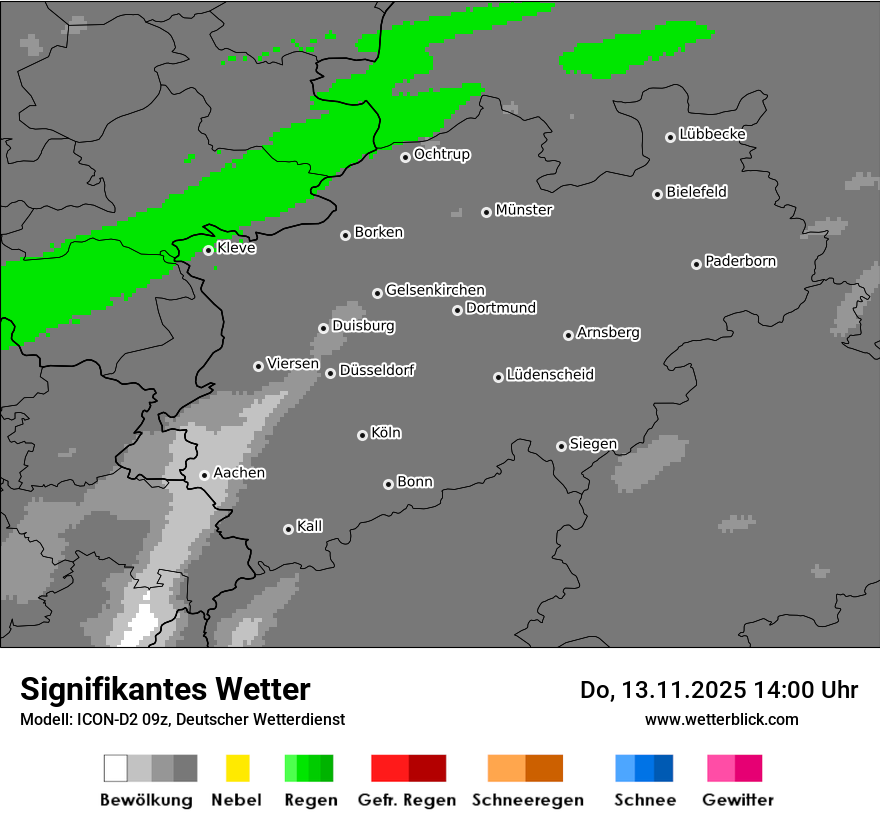 Modellkarten Signifikantes Wetter