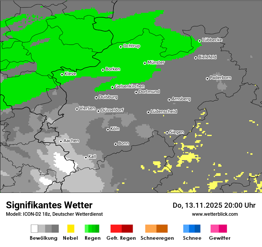 Modellkarten Signifikantes Wetter