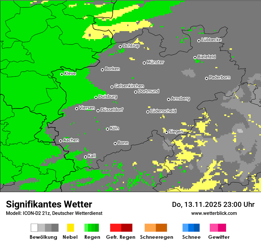 Modellkarten Signifikantes Wetter