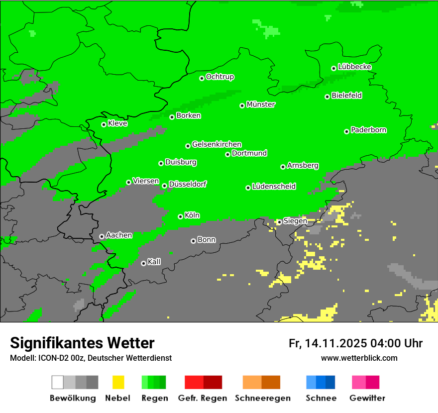 Modellkarten Signifikantes Wetter