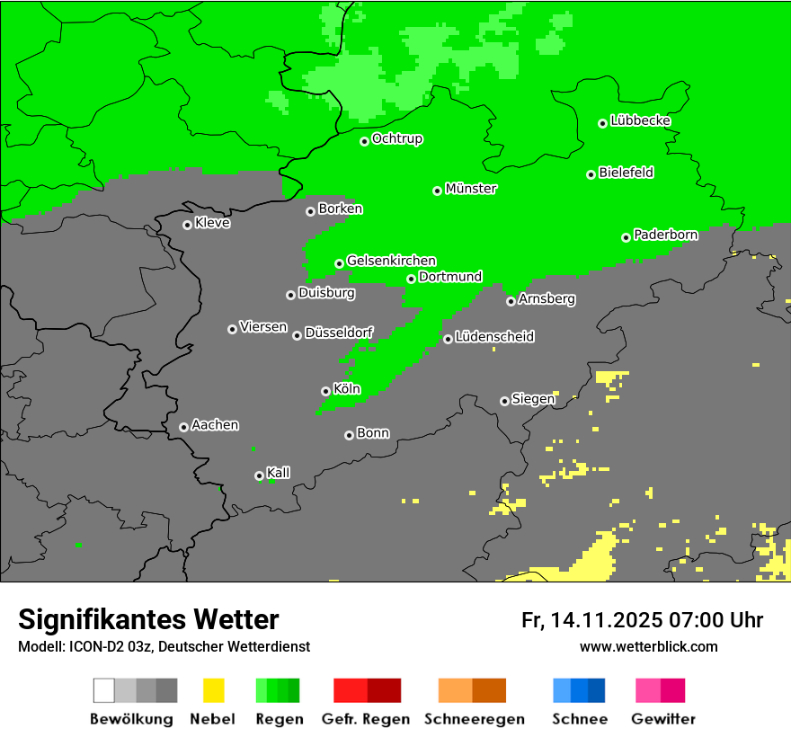 Modellkarten Signifikantes Wetter
