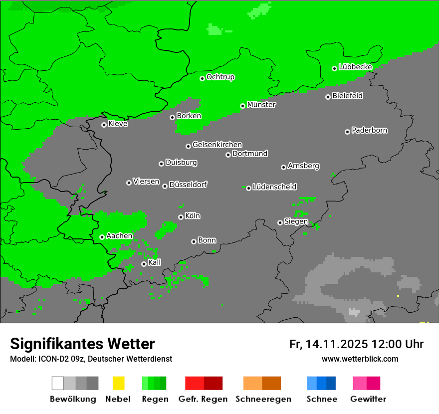 Modellkarten Signifikantes Wetter