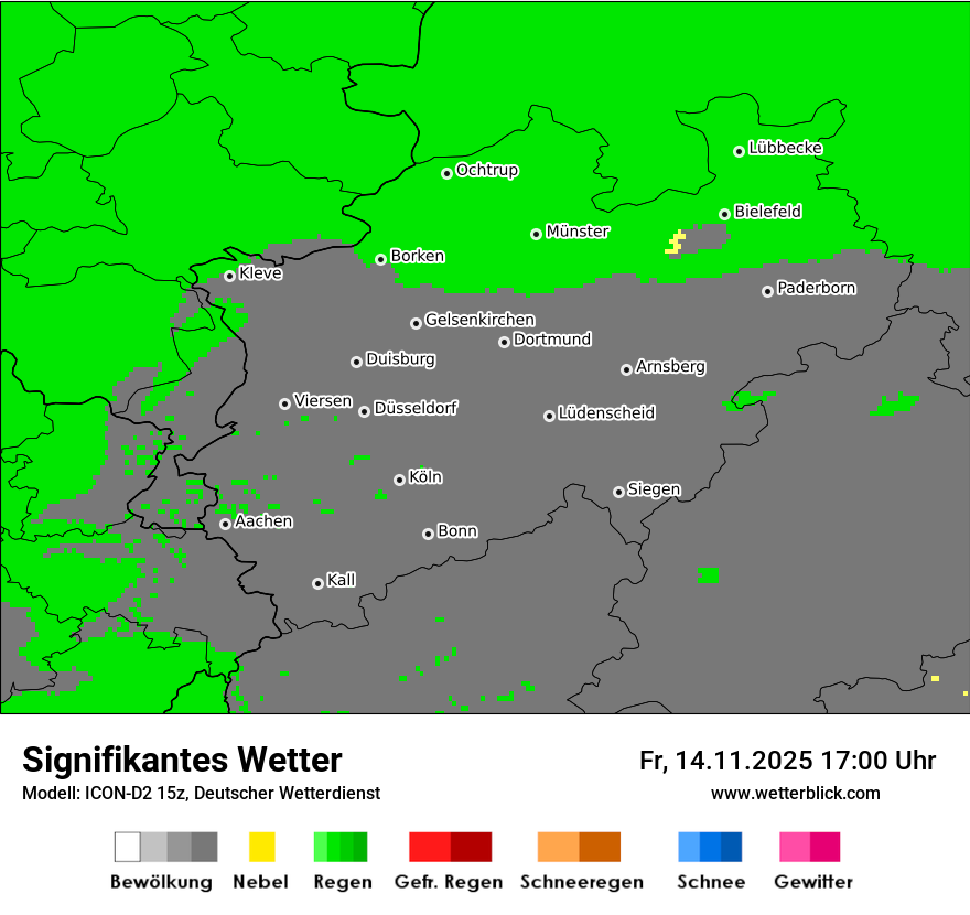 Modellkarten Signifikantes Wetter