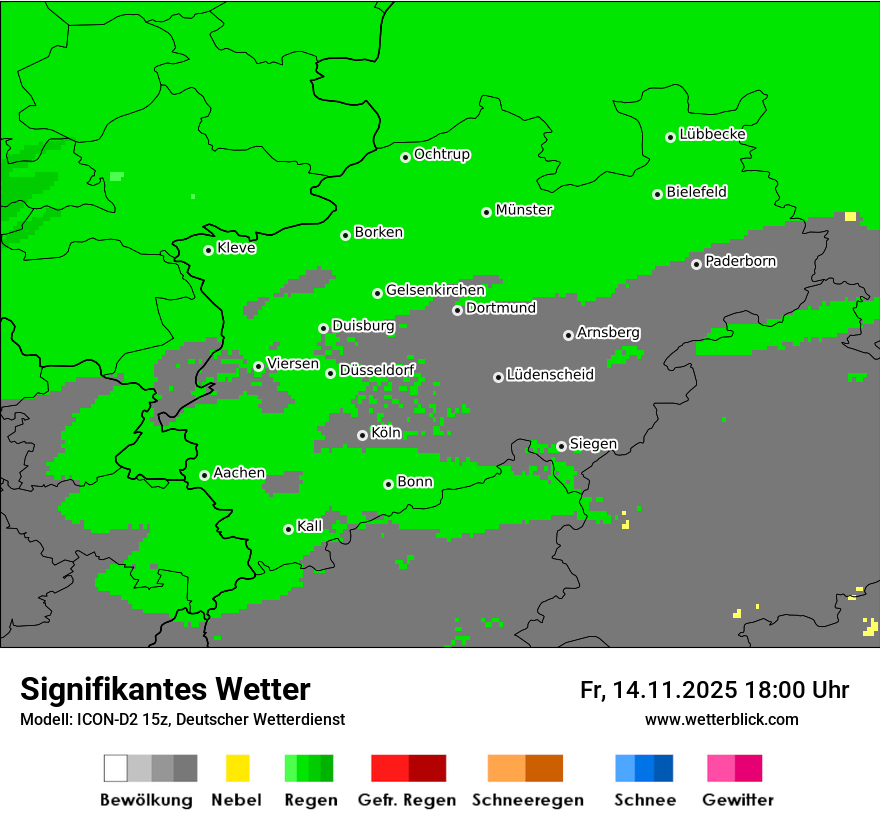 Modellkarten Signifikantes Wetter