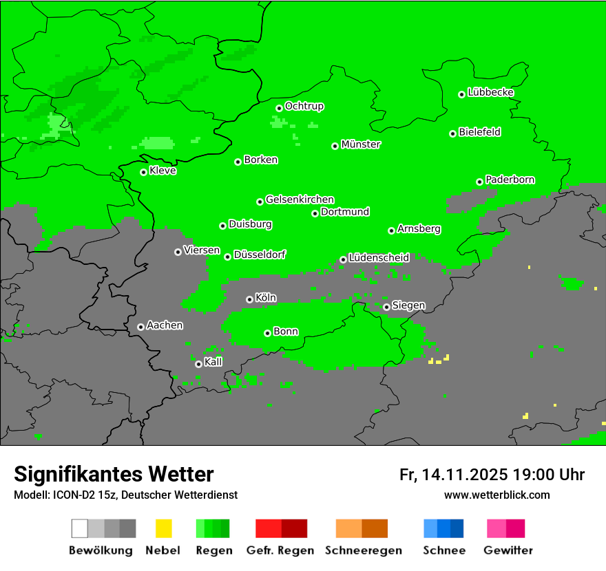 Modellkarten Signifikantes Wetter