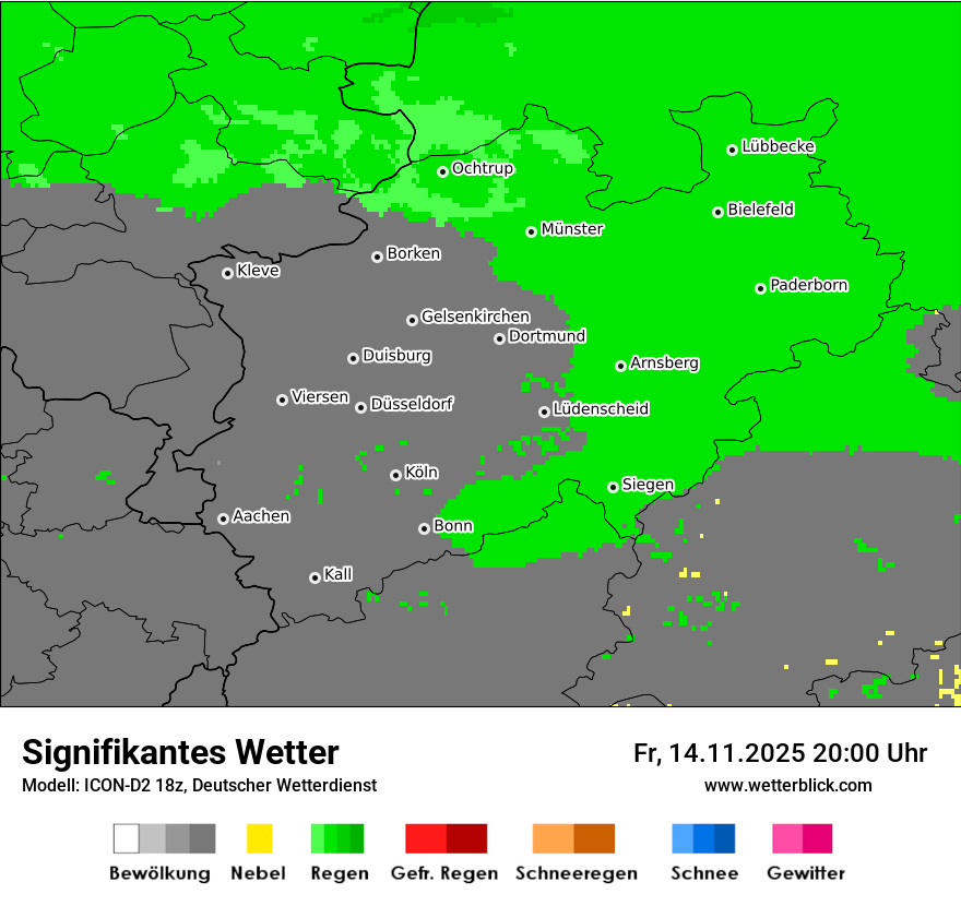 Modellkarten Signifikantes Wetter