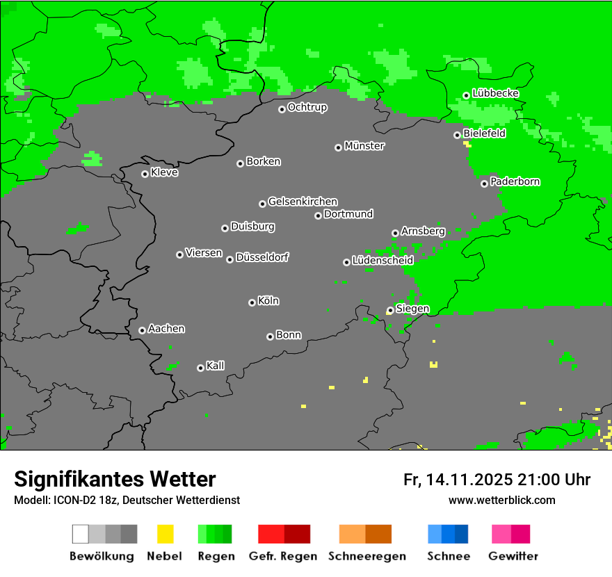 Modellkarten Signifikantes Wetter