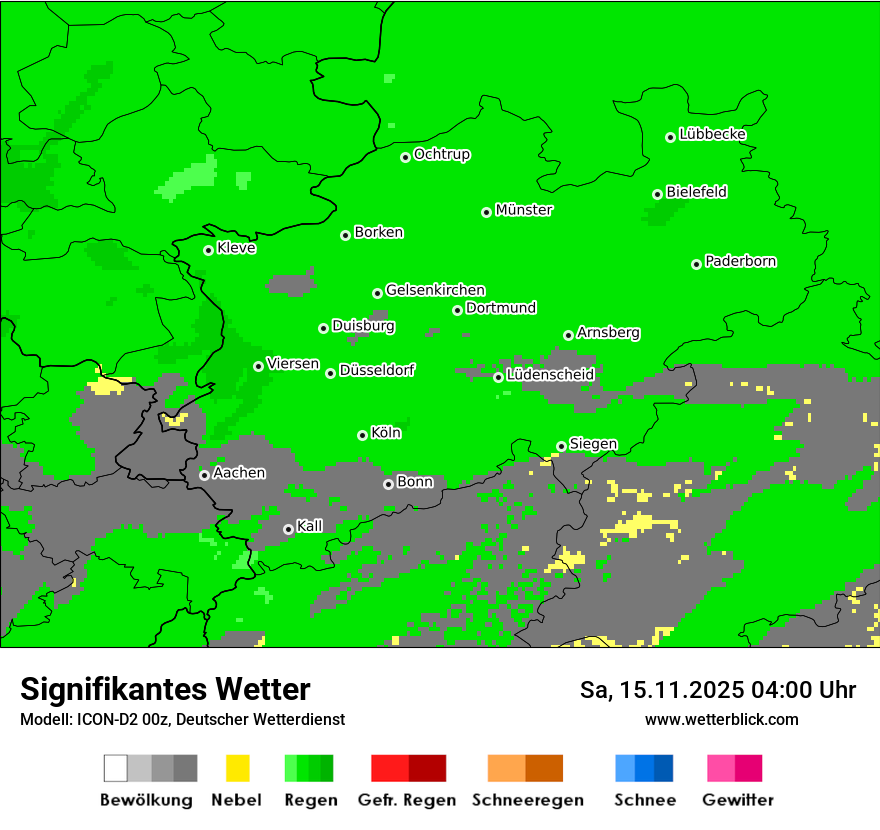 Modellkarten Signifikantes Wetter