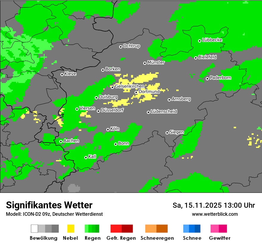 Modellkarten Signifikantes Wetter