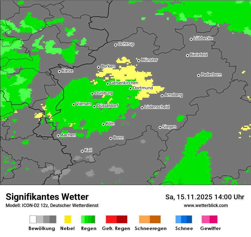 Modellkarten Signifikantes Wetter
