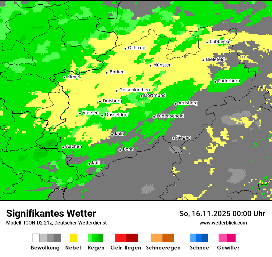 Modellkarten Signifikantes Wetter