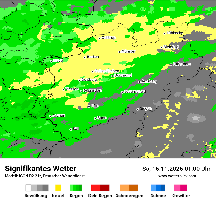Modellkarten Signifikantes Wetter