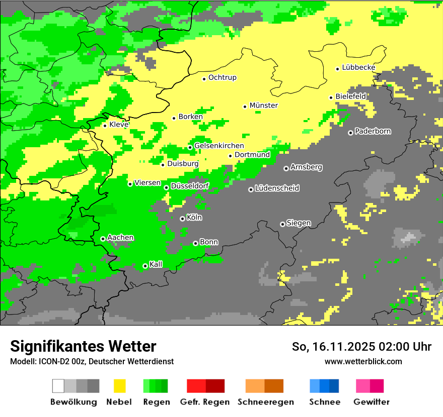 Modellkarten Signifikantes Wetter
