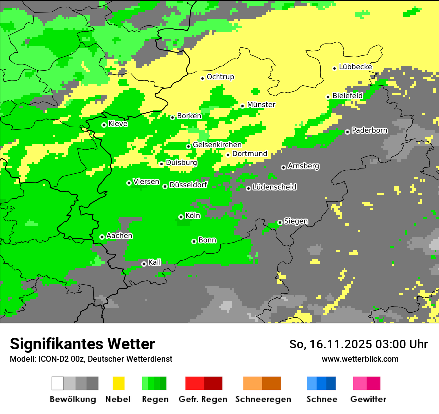 Modellkarten Signifikantes Wetter