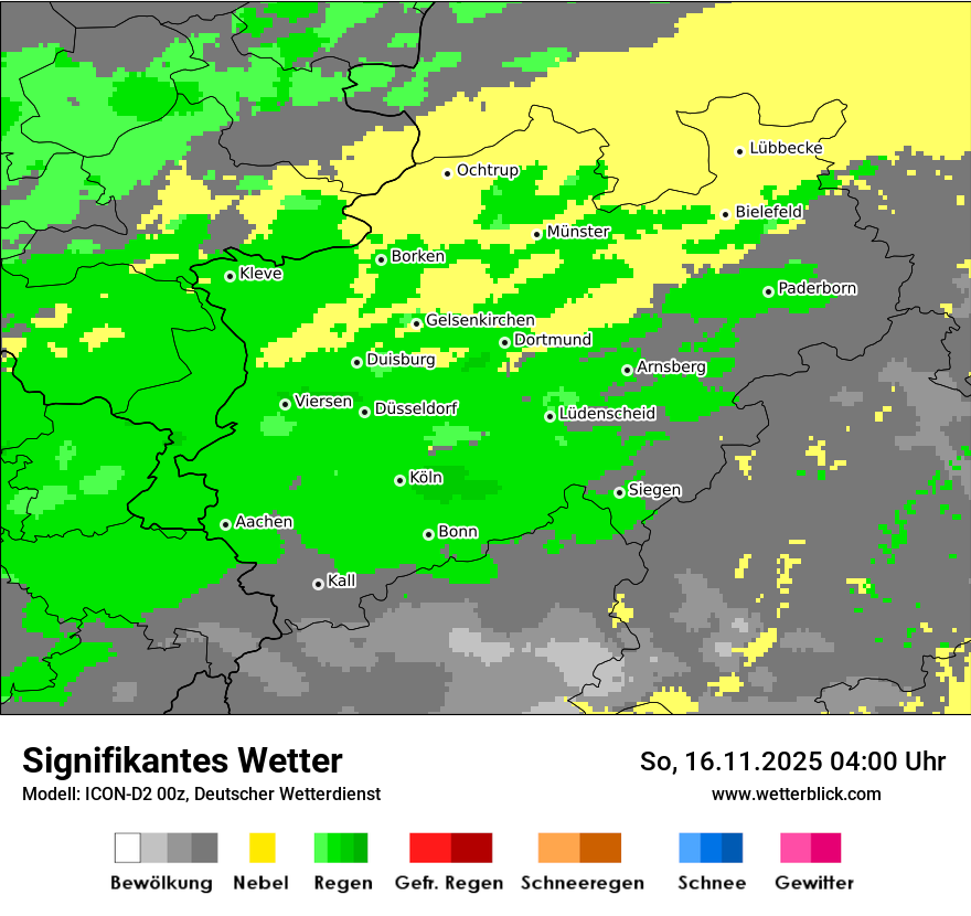 Modellkarten Signifikantes Wetter