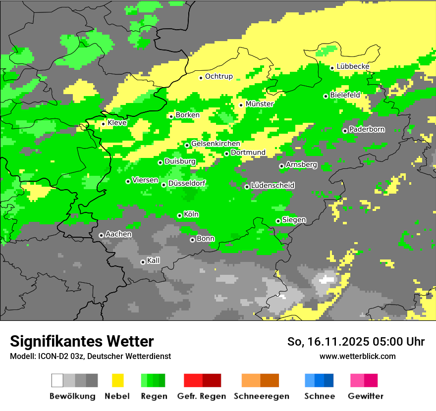Modellkarten Signifikantes Wetter